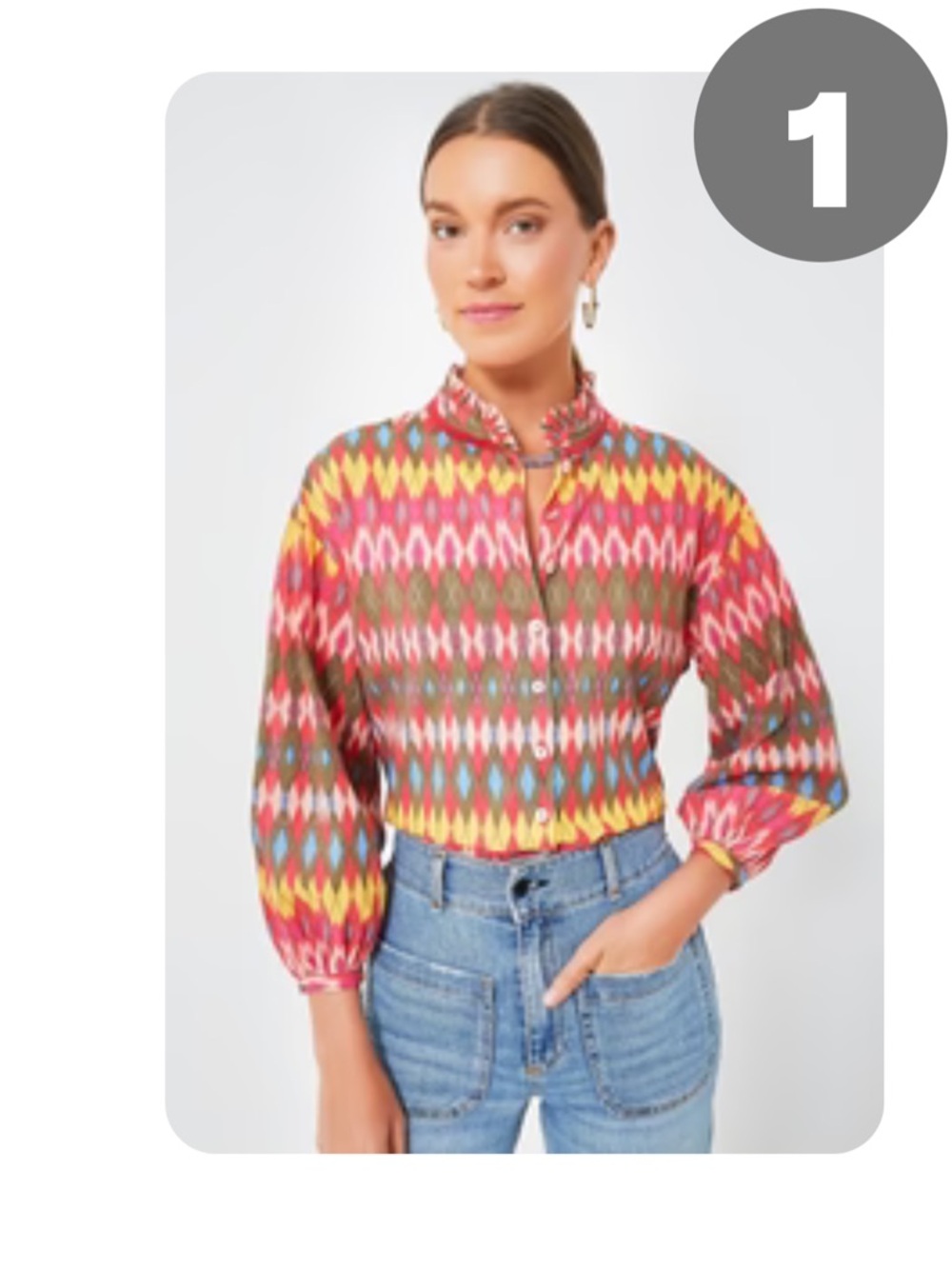 NWT Ro’s Garden Red Geraldine Jeremy shirt: SZ S
